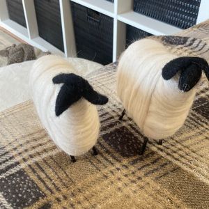 Two sheep decorations